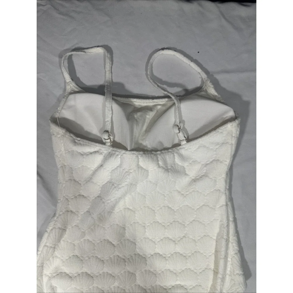NEW$138 Kate Spade [ Large ] Classic One Piece Swimsuit Sea Shell Jacquard T1952